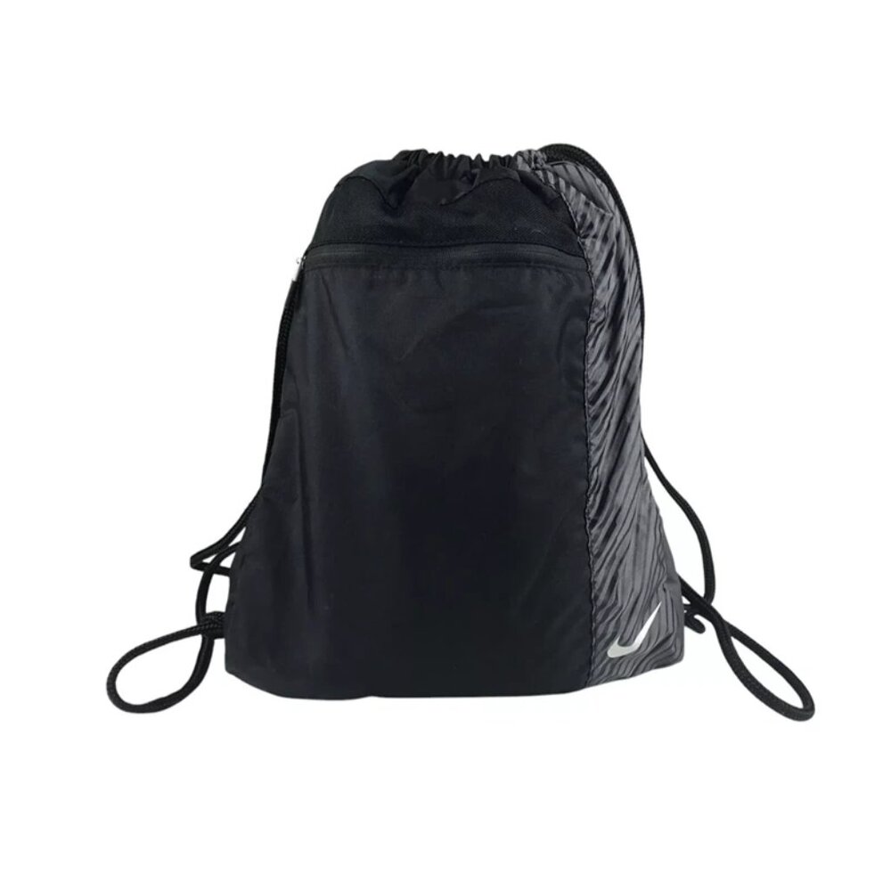 Nike‎ Drawstring Polyester Gym Sack Pack Black/Gray Backpack